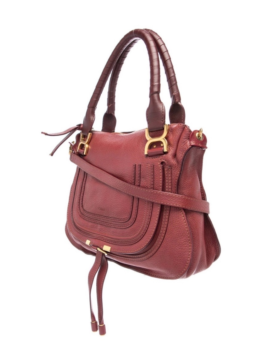 Chloe Marcie Crossbody in a stunning Deep red - Medium Double Carry - Picture 2 of 5